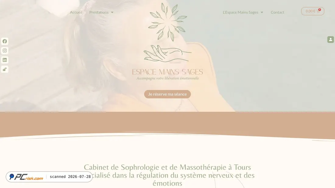 Screenshot of espace-mains-sages.fr