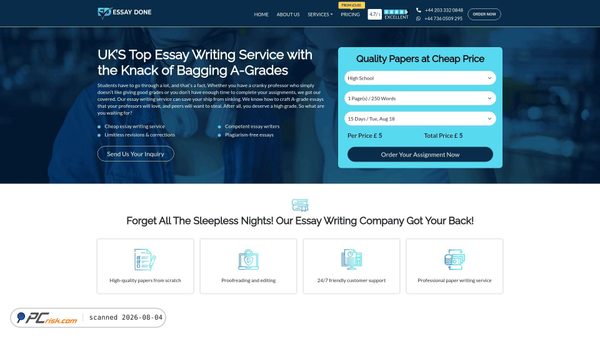 essaydone.co.uk screenshot