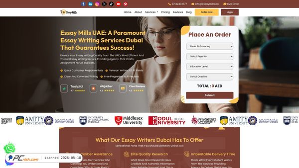 essaymills.ae screenshot