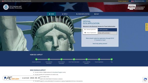 esta.cbp.dhs.gov screenshot
