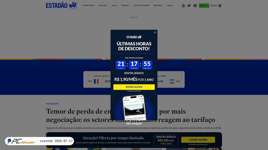 Screenshot of estadao.com.br