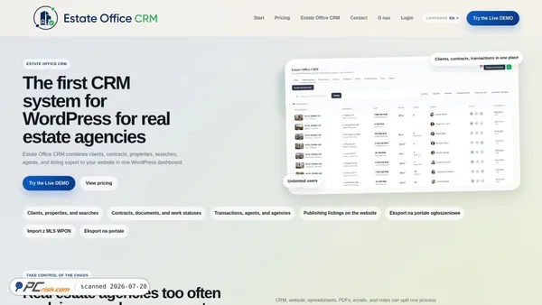 estateofficecrm.pl screenshot