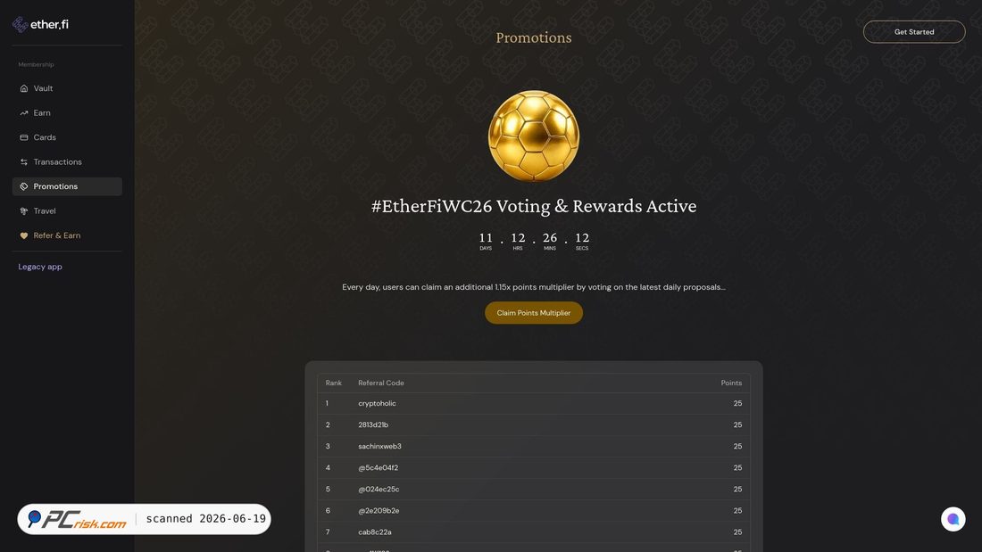 Screenshot van etherfi-wc26.com