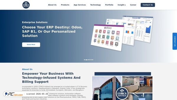 ethicsinfotech.in screenshot