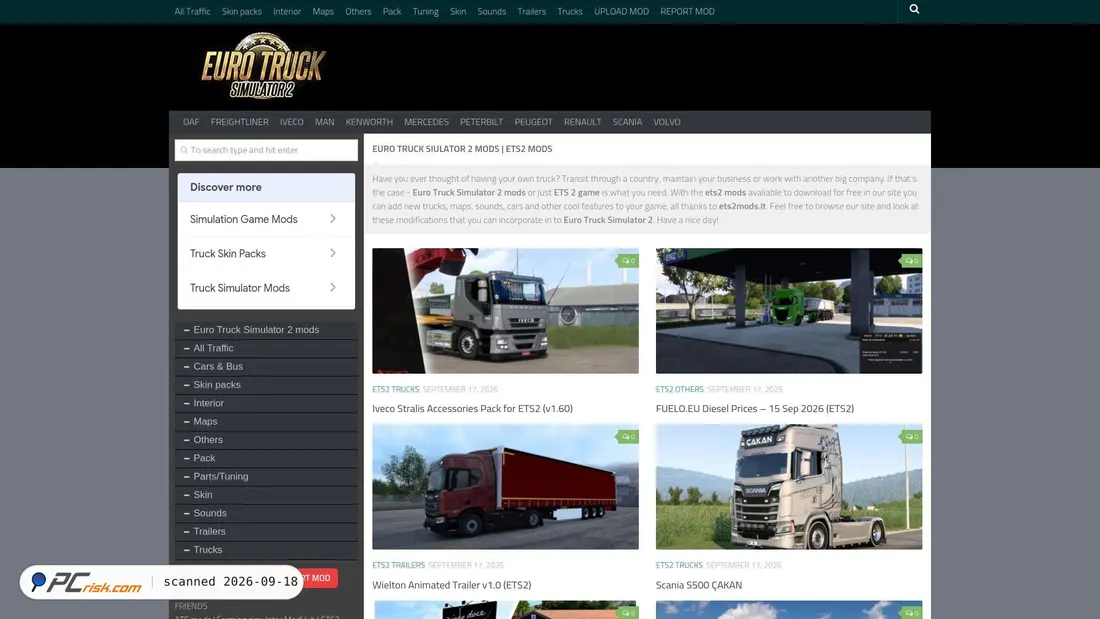 Screenshot of ets2mods.lt