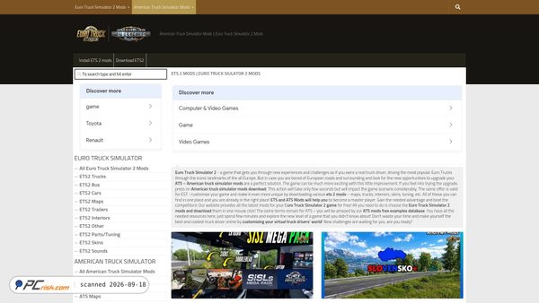 Screenshot di ets2world.com