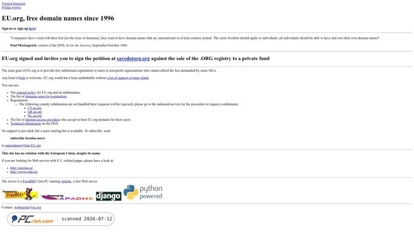 eu.org screenshot