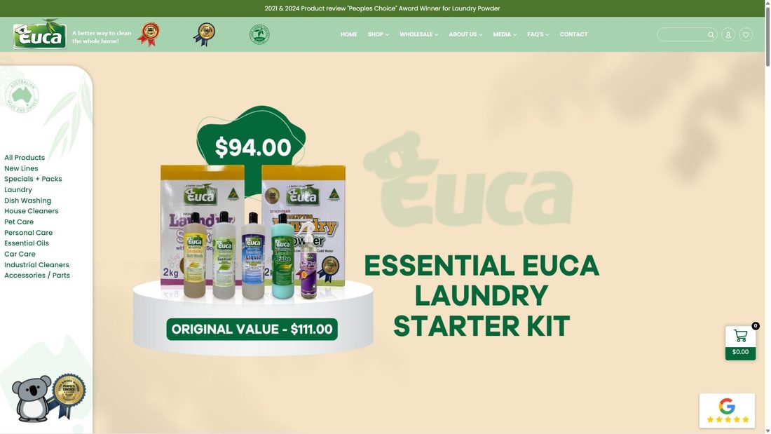 Screenshot di eucaonline.com.au