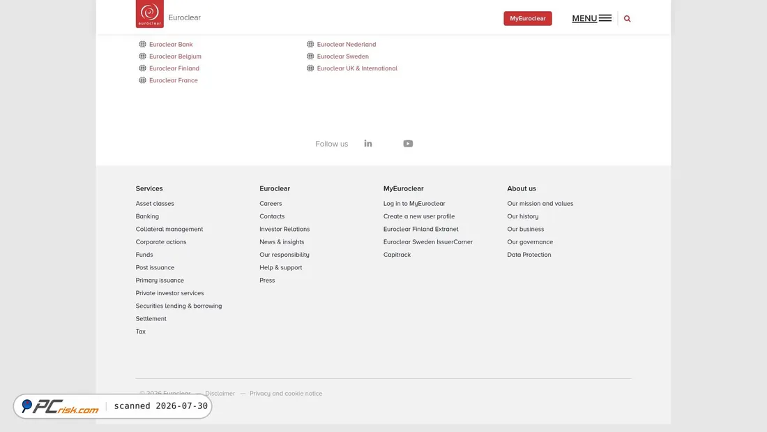 Screenshot of euroclear-netherlands.nl