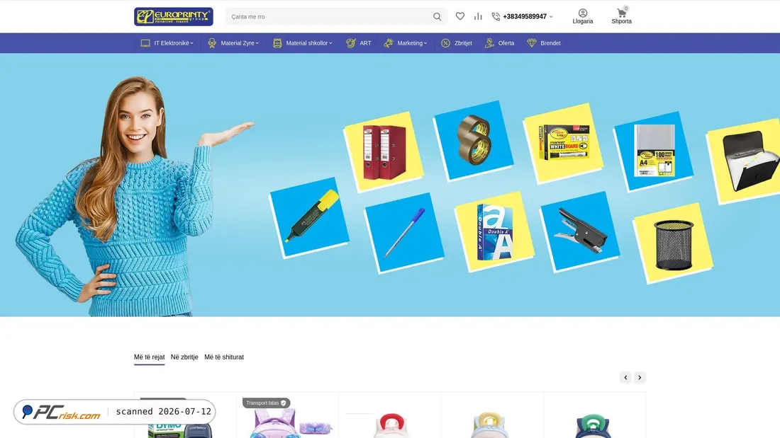 Screenshot of europrinty.net