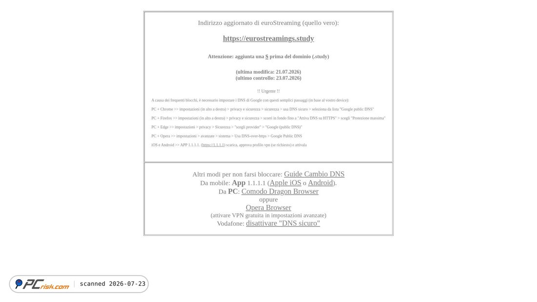 Screenshot of eurostreaming-nuovo-indirizzo.com