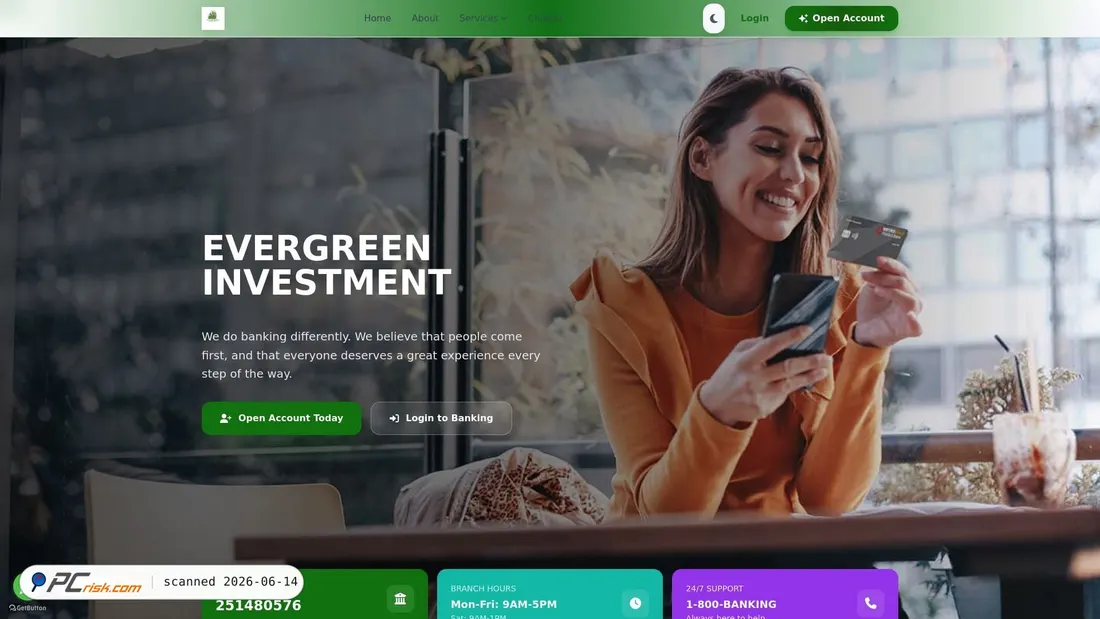 Screenshot of evergreennvest.org