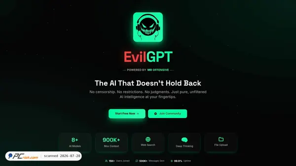 evilgpt.io screenshot