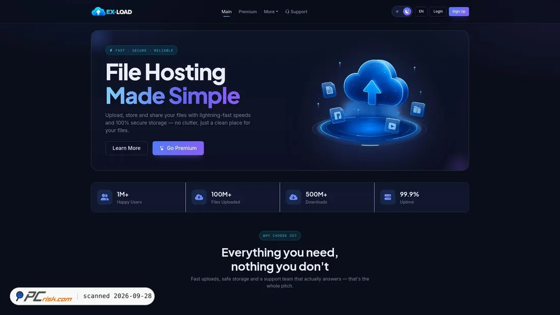 Captura de ecrã de ex-load.com