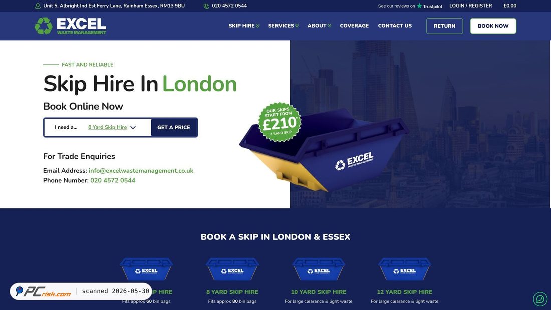 Zrzut ekranu excelwastemanagement.co.uk