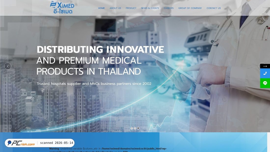 Screenshot of eximed.co.th