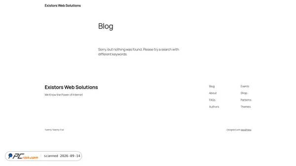 Screenshot di existors.com