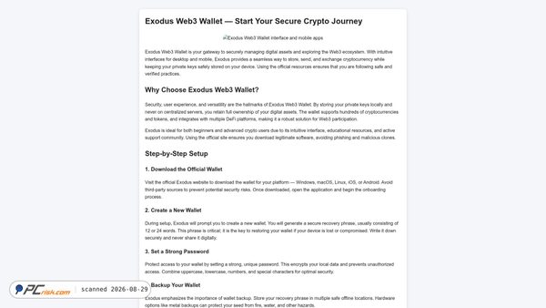 exodas-web3start.wasmer.app Screenshot