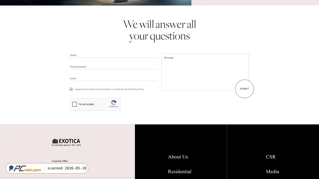 Screenshot of exoticahousing.in