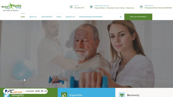 expertcarephysio.ca screenshot