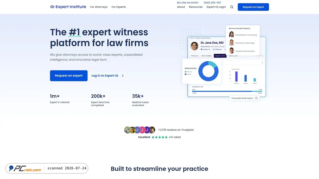 Screenshot of expertinstitute.com