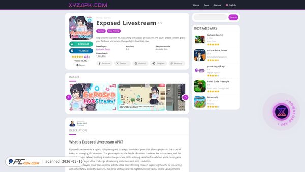 exposed-livestream.xyzapk.com screenshot