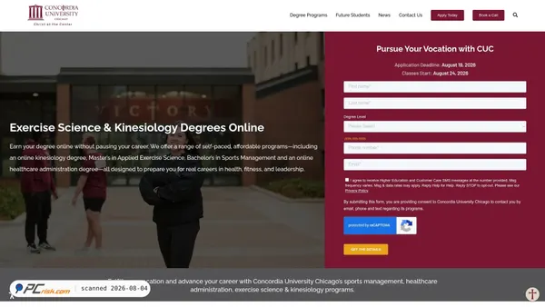 exsci.cuchicago.edu screenshot