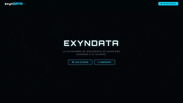 Screenshot van exyndata.com