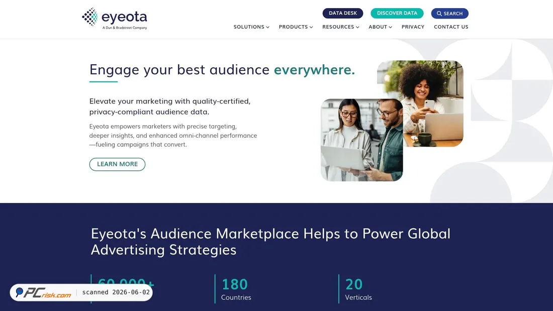 Screenshot di eyeota.net