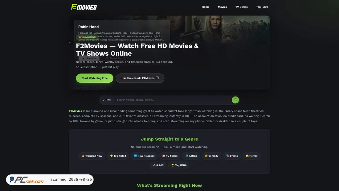 Screenshot of f2movie.watch