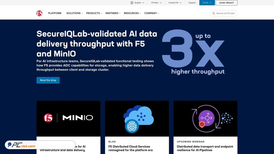 Captura de pantalla de f5.com