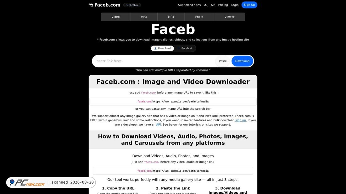 Screenshot von faceb.com