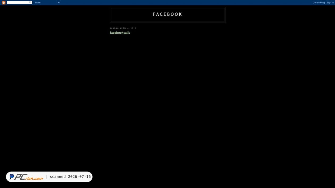 Screenshot of facebook-calls.blogspot.com