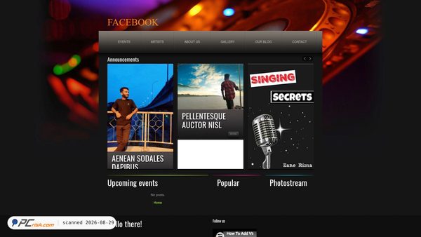 facebook-login-pages.blogspot.com Screenshot