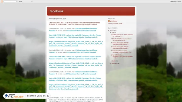 facebooktechnicalsupportnumber123.blogspot.com screenshot