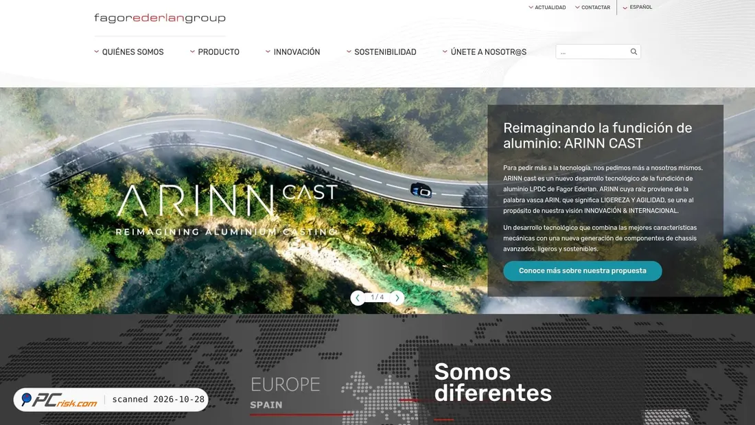Captura de pantalla de fagorederlan.com