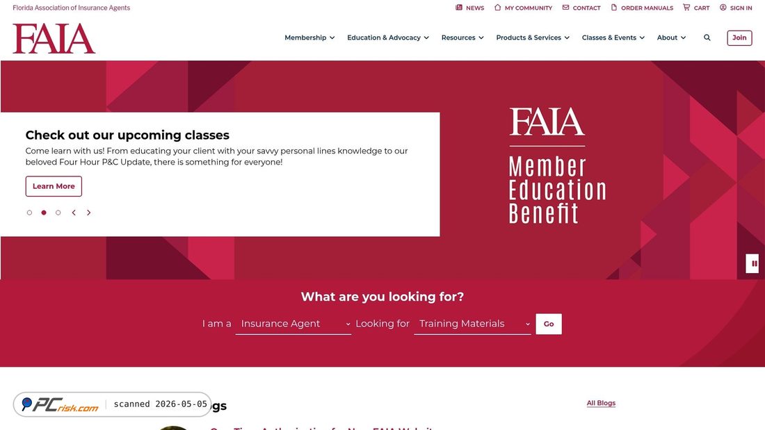 Screenshot von faia.com