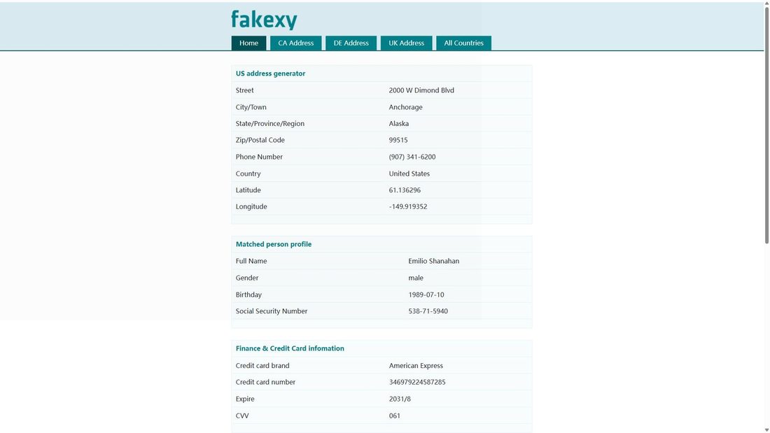 Screenshot di fakexy.com