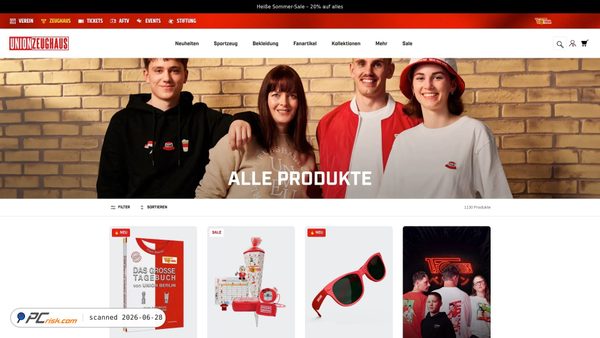 fanartikel-union-zeughaus.com screenshot