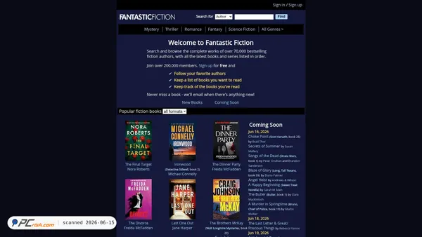 fantasticfiction.com screenshot