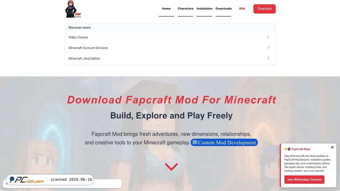 Screenshot of fapcraftx.com