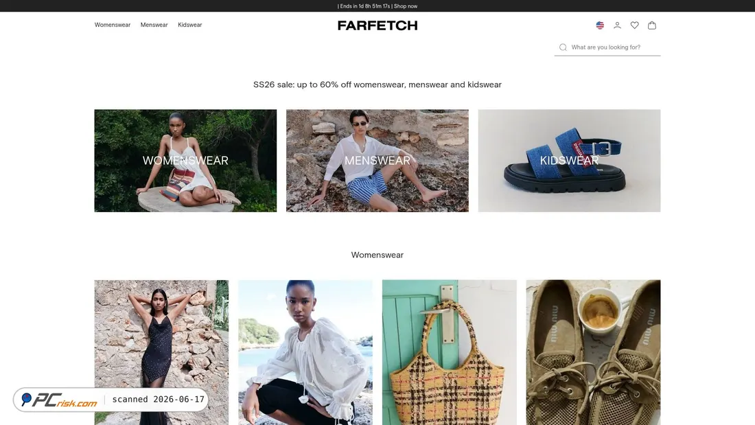 Screenshot of farfetch.com