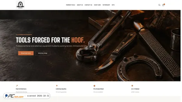farriersinstruments.com screenshot