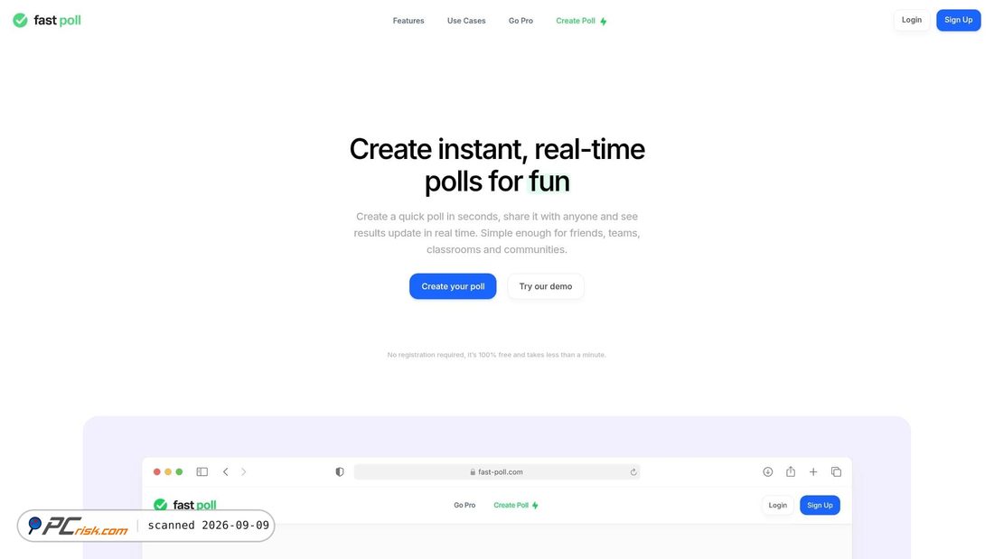 Screenshot van fast-poll.com
