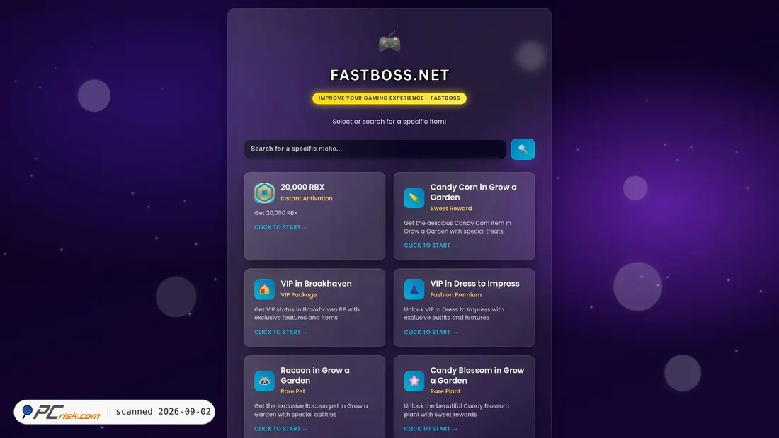 Captura de pantalla de fastboss.net