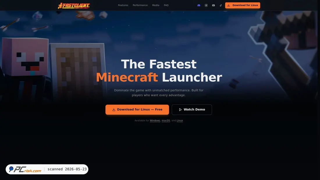 Screenshot of fastclient.net