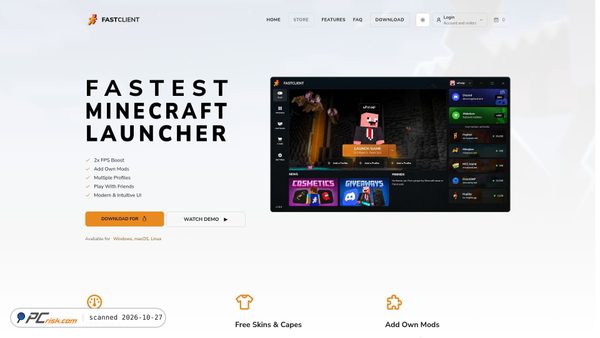 fastclient.net screenshot