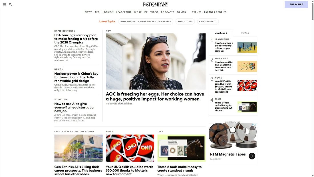 Screenshot di fastcompany.com