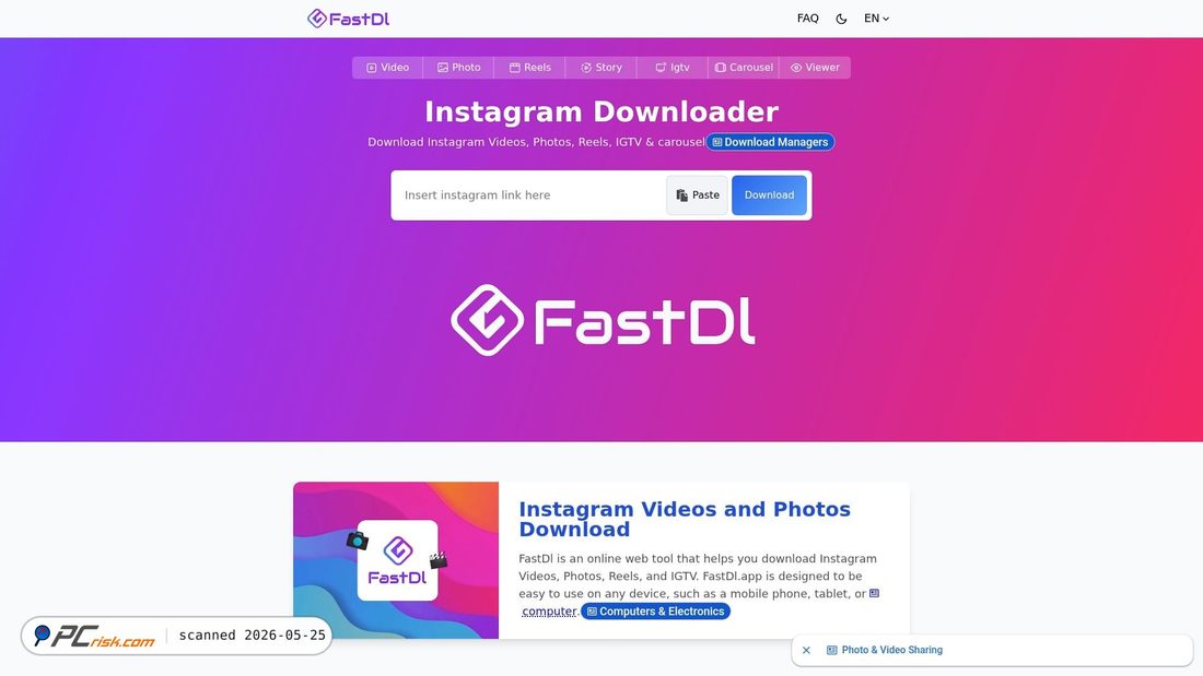 Screenshot of fastdl.app
