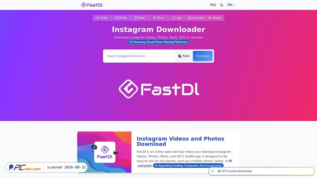 Captura de pantalla de fastdl.app